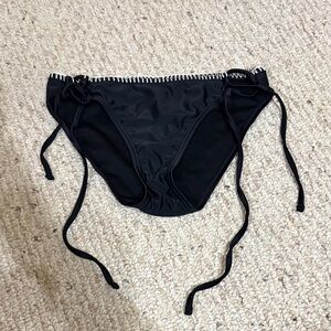 Xhilaration Black Bikini Bottom with White Trim